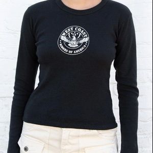 brandy melville tori west coast riders long sleeve top